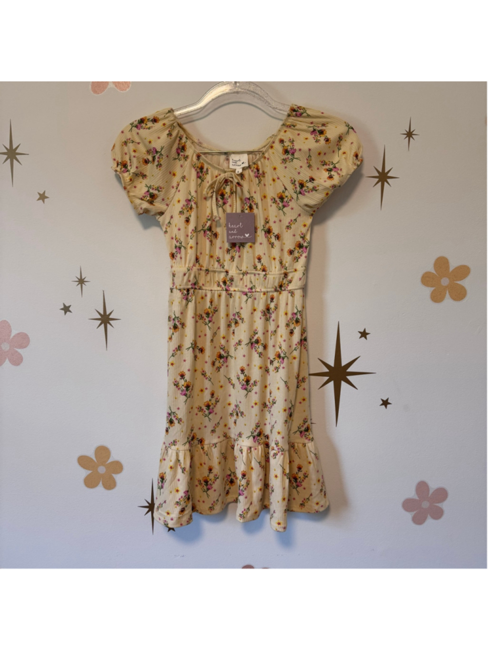 Girls Heart and Arrow Floral Dress